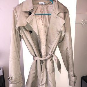 Tobi tan trenchcoat with waist-tie